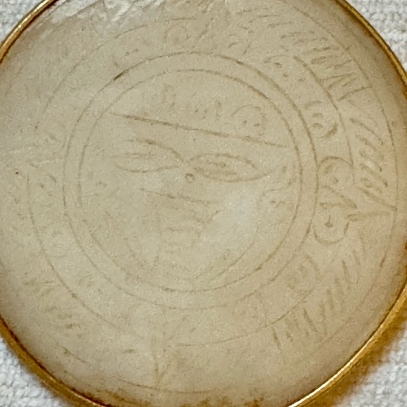 Beautiful Vintage 70s Carved Cream Onyx Beaded Aztec Sun God Necklace - Picture 3 of 5